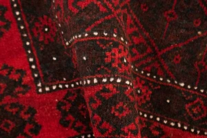 Vintage Red Tribal 3X6 Balouch Persian Rug