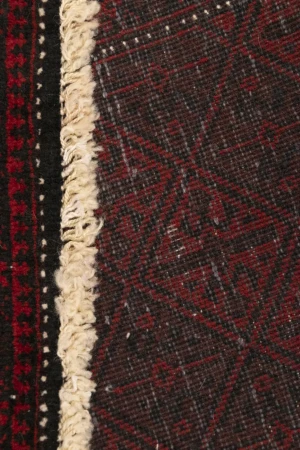 Vintage Red Tribal 3X6 Balouch Persian Rug