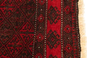 Vintage Red Tribal 3X6 Balouch Persian Rug