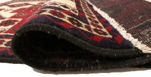 Vintage Red Tribal 3X6 Balouch Persian Rug