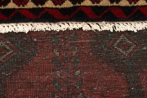 Vintage Red Tribal 3X6 Balouch Persian Rug