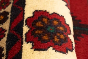 Vintage Red Tribal 3X6 Balouch Persian Rug
