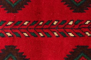 Vintage Red Tribal 3X6 Balouch Persian Rug