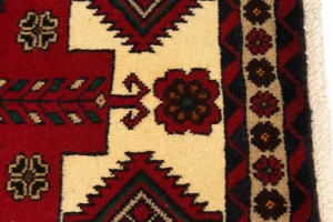 Vintage Red Tribal 3X6 Balouch Persian Rug