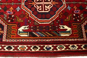Red Tribal 3'6X5 Shiraz Persian Rug