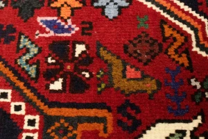 Red Tribal 3'6X5 Shiraz Persian Rug