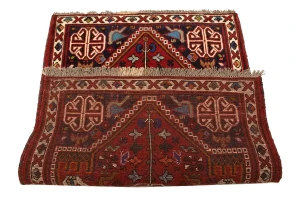 Red Tribal 3'6X5 Shiraz Persian Rug