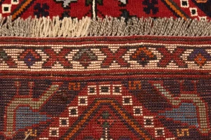 Red Tribal 3'6X5 Shiraz Persian Rug