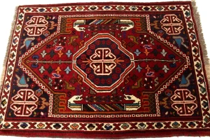 Red Tribal 3'6X5 Shiraz Persian Rug
