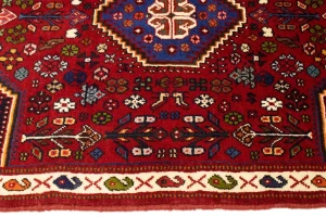 Red Tribal 3'5X5 Shiraz Persian Rug