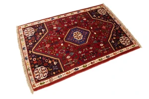 Red Tribal 3'5X5 Shiraz Persian Rug