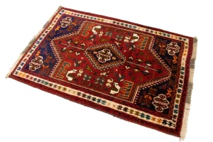 Red Tribal 3X5 Shiraz Persian Rug