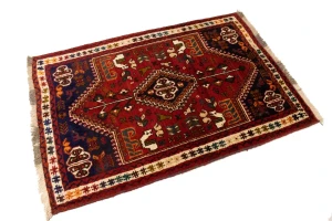 Red Tribal 3X5 Shiraz Persian Rug