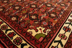 Bittersweet Red Tribal 4X5 Hamedan Persian Rug