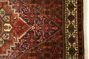 Vintage Scarlet Red Floral 3X5 Bidjar Persian Rug
