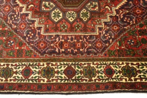 Vintage Scarlet Red Floral 3X5 Bidjar Persian Rug