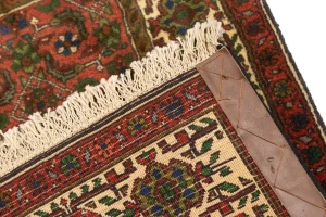 Vintage Scarlet Red Floral 3X5 Bidjar Persian Rug