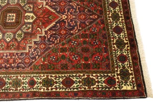 Vintage Scarlet Red Floral 3X5 Bidjar Persian Rug