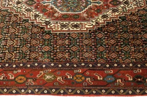 Rusty Red Floral 4X5 Bidjar Persian Rug