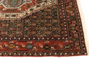 Rusty Red Floral 4X5 Bidjar Persian Rug
