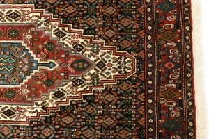 Rusty Red Floral 4X5 Bidjar Persian Rug