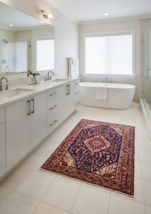 Vintage Purple-navy Floral 3'3X3'7 Gholtogh Persian Rug