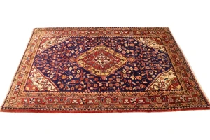 Vintage Purple-navy Floral 3'3X3'7 Gholtogh Persian Rug