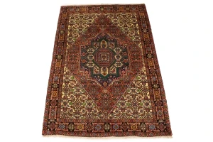 Vintage Geometric 3X4'5 Bidjar Persian Rug