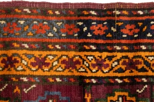 Burgundy Vintage Tribal 5X9 Kazak Bokhara Persian Oriental Rug