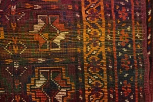 Burgundy Vintage Tribal 5X9 Kazak Bokhara Persian Oriental Rug