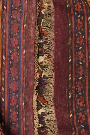 Burgundy Vintage Tribal 5X9 Kazak Bokhara Persian Oriental Rug