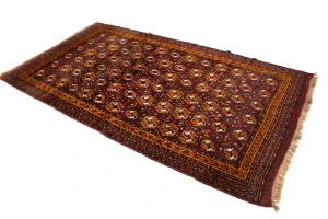 Burgundy Vintage Tribal 5X9 Kazak Bokhara Persian Oriental Rug