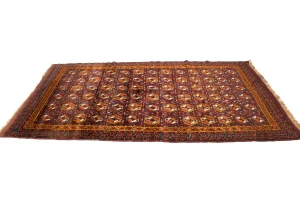 Burgundy Vintage Tribal 5X9 Kazak Bokhara Persian Oriental Rug