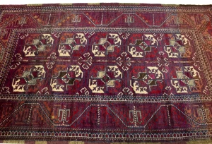Vintage Burgundy Tribal 4'4X7'9 Ghoochan Persian Rug