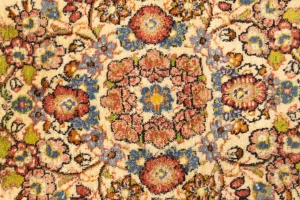 Vintage Cream Floral 3'6X5'4 Sarouk Persian Rug