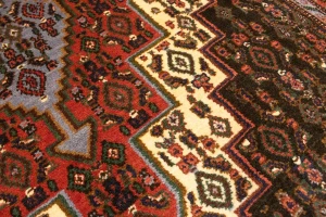 Vintage Orange Tribal 4X5 Bidjar Persian Rug