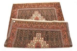 Vintage Orange Tribal 4X5 Bidjar Persian Rug