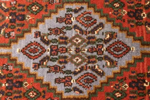 Vintage Orange Tribal 4X5 Bidjar Persian Rug