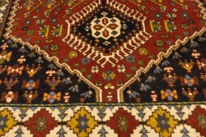 Vintage Rusty Red Tribal 4X5 Yalameh Persian Rug