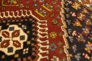 Vintage Rusty Red Tribal 4X5 Yalameh Persian Rug