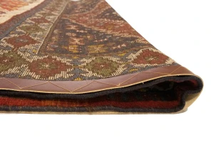 Vintage Rusty Red Tribal 4X5 Yalameh Persian Rug