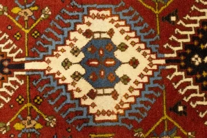 Vintage Rusty Red Tribal 4X5 Yalameh Persian Rug