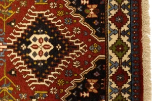 Vintage Rusty Red Tribal 4X5 Yalameh Persian Rug