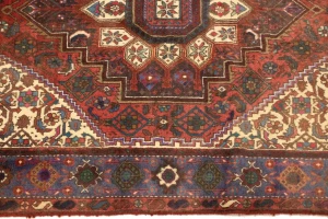 Vintage Floral Geometric 3X5 Bidjar Persian Rug