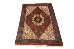 Vintage Floral Geometric 3X5 Bidjar Persian Rug