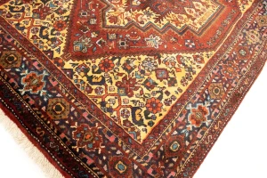 Vintage Rusty Red Geometric 3X5 Bidjar Persian Rug