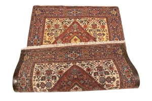 Vintage Rusty Red Geometric 3X5 Bidjar Persian Rug