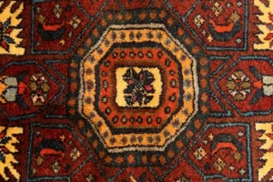 Vintage Rusty Red Geometric 3X5 Bidjar Persian Rug