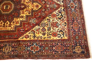 Vintage Rusty Red Geometric 3X5 Bidjar Persian Rug