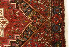 Vintage Geometric Red 3'4X4'9 Bidjar Persian Rug
